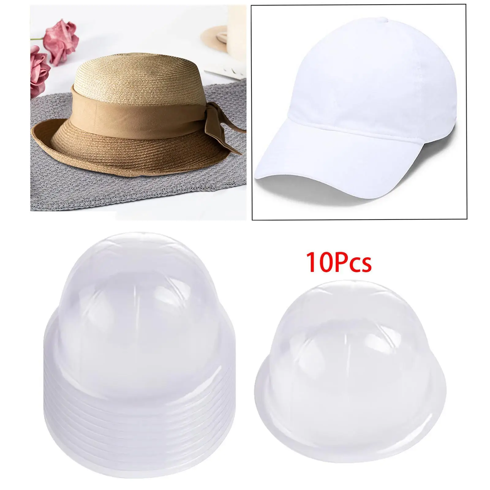 10x שולחן כובע לעמוד מתלה כובע מחזיקי מחזיק מדף הבית נסיעות התמונה 3