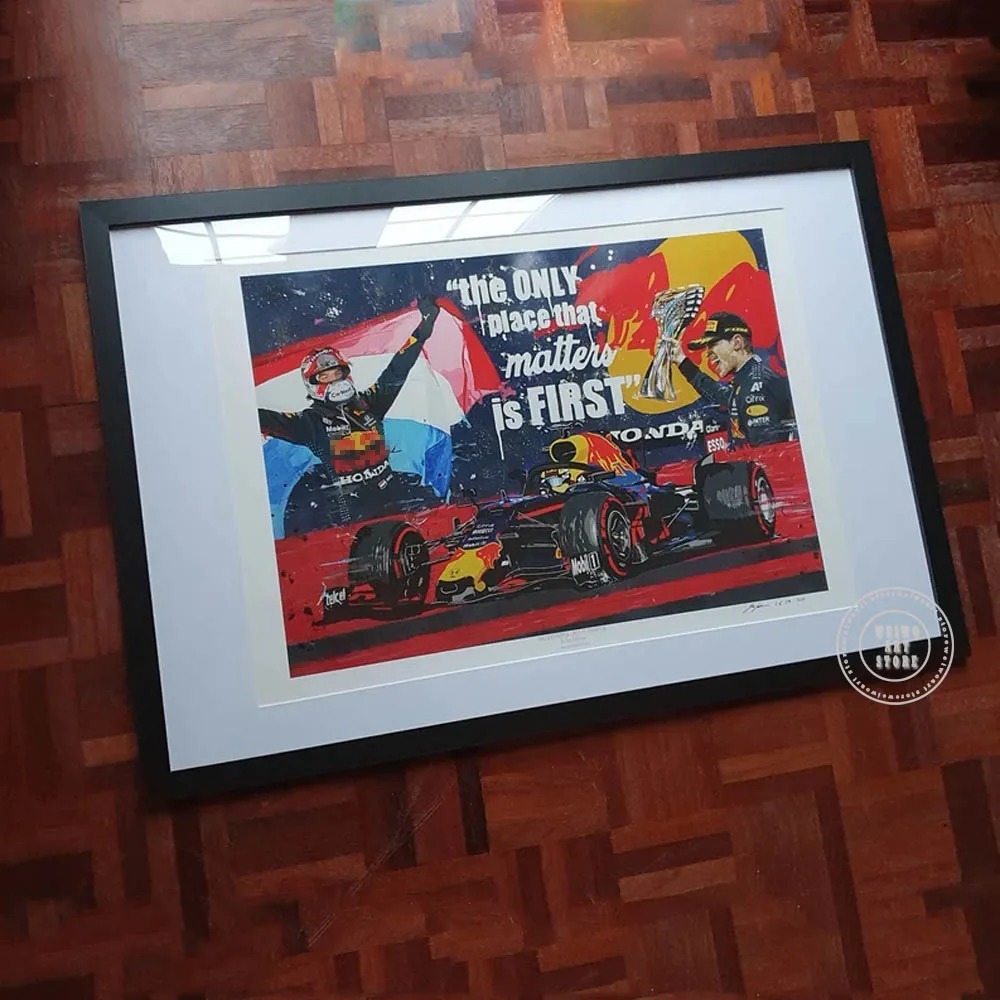 2021 F1 אלוף העולם פוסטר מקס פורמולה 1 מירוץ בד אמנות ציור קיר Motorsport להדפיס תמונה על חיים עיצוב חדר התמונה 4