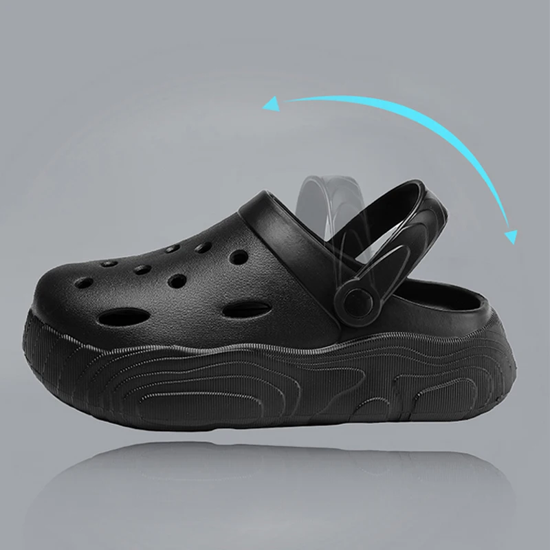 2023 גברים סנדלים בקיץ זכר כפכפים רך גברים גן נעליים חיצונית הליכה סנדלים נעלי פלטפורמה קלת משקל משלוח חינם התמונה 3
