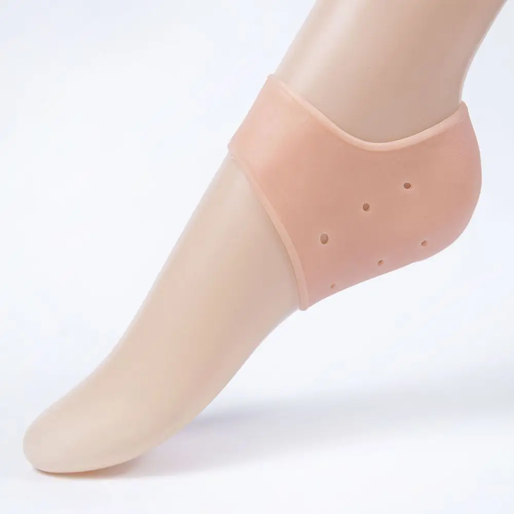 2Pcs סיליקון רגל אכפת לי גרביים לחות ג ' ל עקב טיפול ומגיני גרביים עם חור זוגות חדשים רגליים סדוקות פדיקור כלים התמונה 4