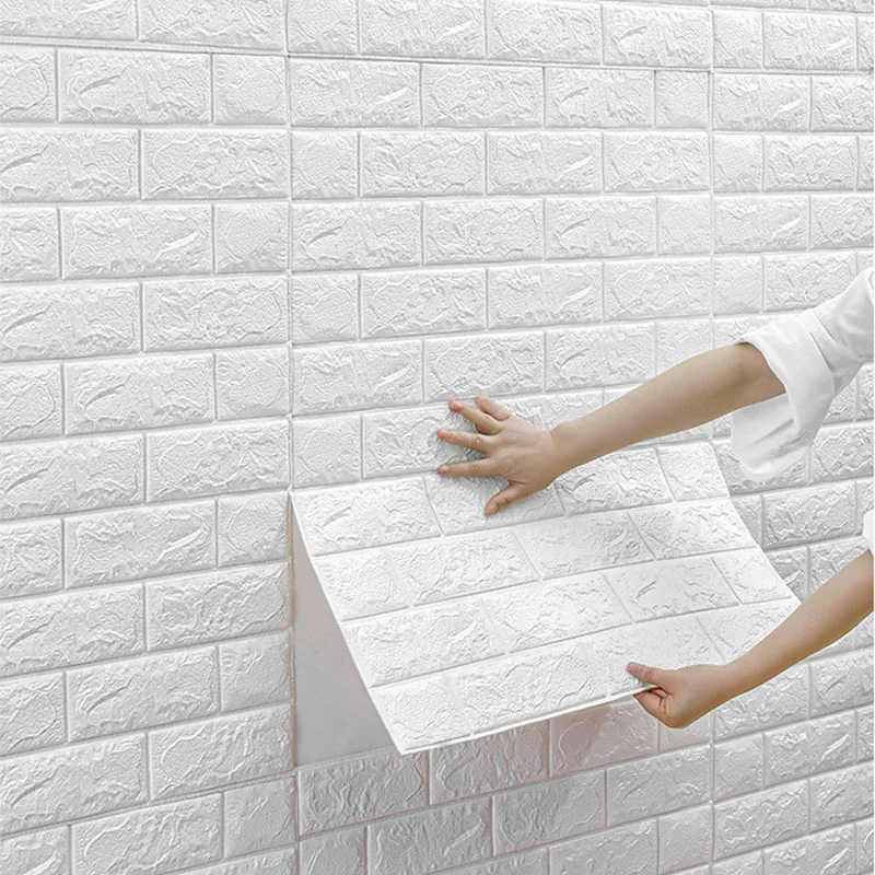 70x38cm 3D מדבקות קיר דבק עצמי קצף לבנים עיצוב חדר DIY 3D טפט קיר בעיצוב חיים מדבקת קיר עבור חדר ילדים התמונה 1