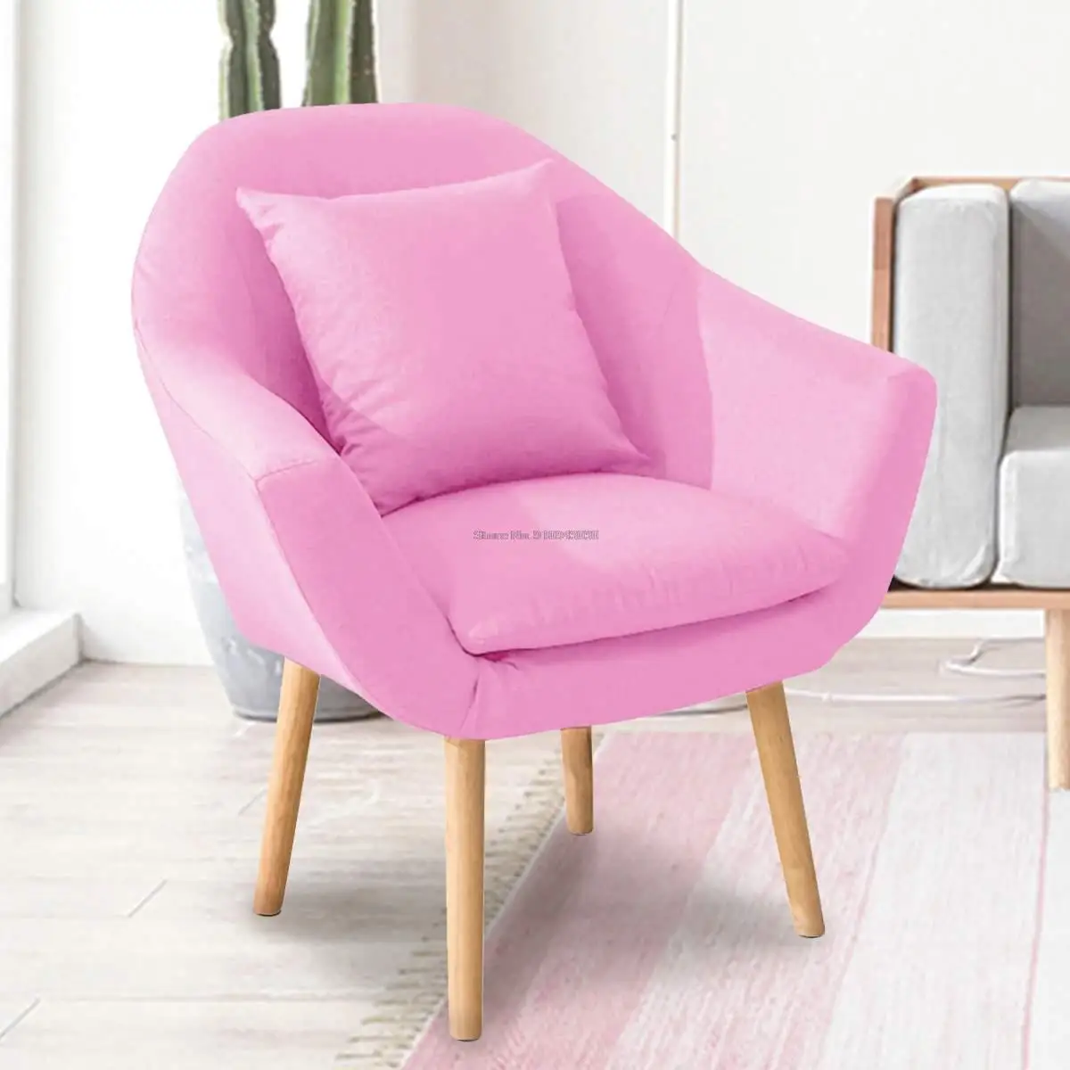 בסגנון נורדי בד מושב בודד ספה פינתית הכיסא כותנה מצעים מרופדים זרוע כיסא עם כרית משענות המיטה חיים רהיטים התמונה 0