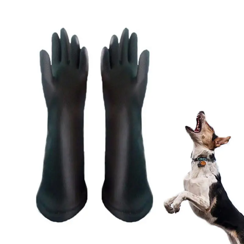 טיפוח חיות מחמד בכפפות אנטי-ביס חיות פרא כפפות הגנה עמיד למים חיה טיפול מגן כפפות ארוכות על אילוף כלבים התמונה 0