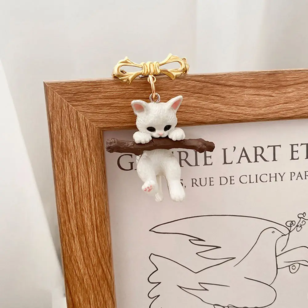 יומי מחזיק ענף החתול המצויר עיצוב בנים בנות 3D חתול הסיכה נשים הסיכה בגדים ואביזרים בסגנון קוריאני התג התמונה 3