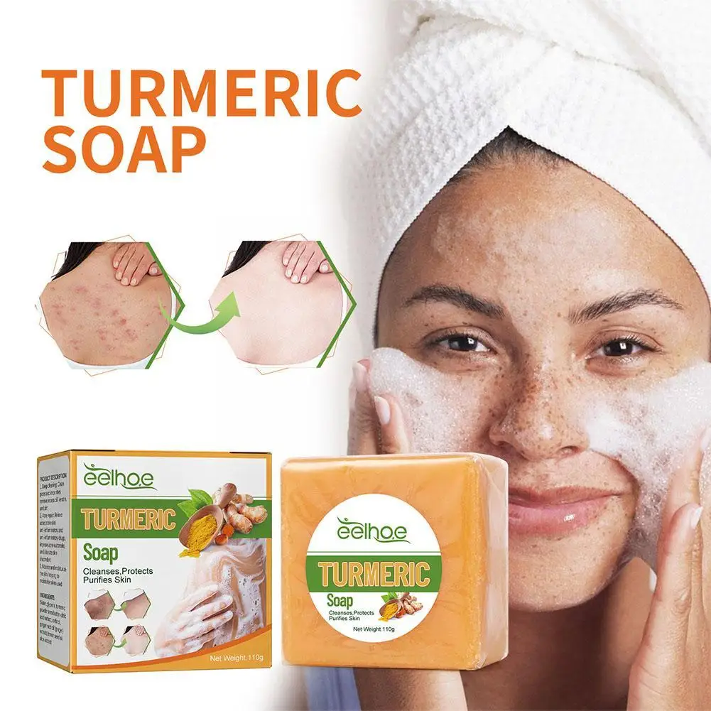 כורכום במקום ניקוי הפנים בסבון אנטי אקנה בעור להאיר סבון סבון כורכום בר טיפול הלבנת כתמים כהים לפנים הגוף להסיר G2O9 התמונה 1
