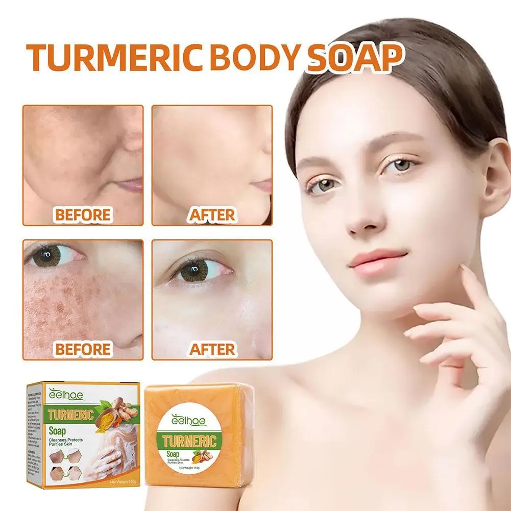 כורכום במקום ניקוי הפנים בסבון אנטי אקנה בעור להאיר סבון סבון כורכום בר טיפול הלבנת כתמים כהים לפנים הגוף להסיר G2O9 התמונה 2