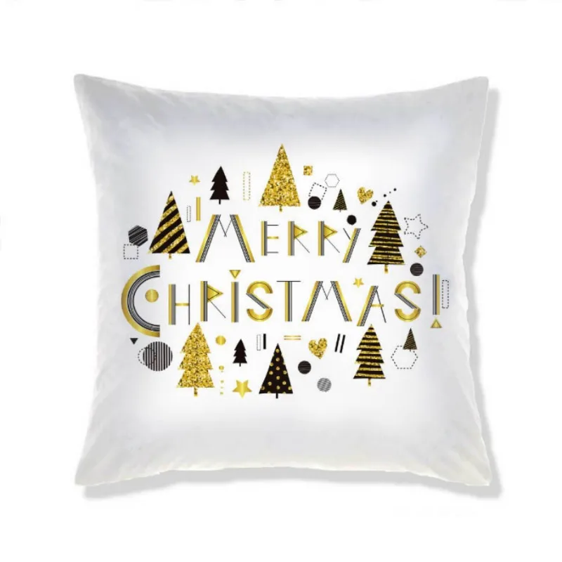 כריות כיסוי חג המולד דקורטיביים אופנה חמוד על הכרית הספה קריקטורה האלפבית קישוט בית חג ספקי צד E1515 התמונה 4