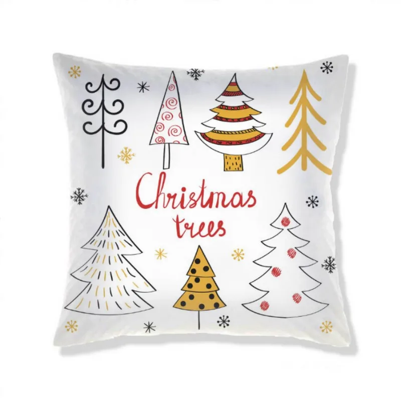 כריות כיסוי חג המולד דקורטיביים אופנה חמוד על הכרית הספה קריקטורה האלפבית קישוט בית חג ספקי צד E1515 התמונה 5