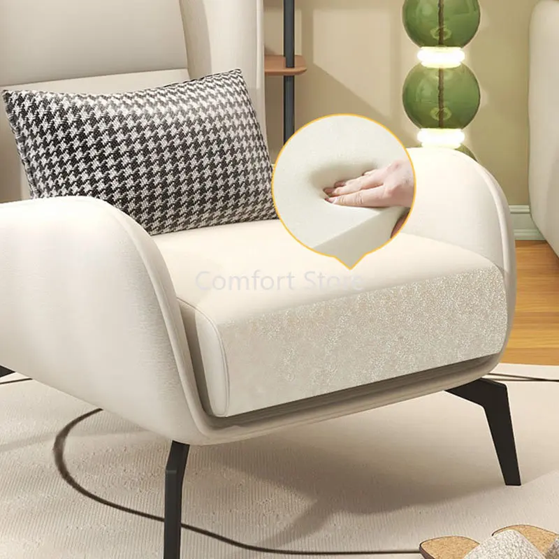 מודרני ספה נורדי סלון כסאות טרקלין, סלון עור PU עצלן הכיסא יוקרה מעצב Chaises דה סלון ריהוט הבית WKYZ התמונה 1