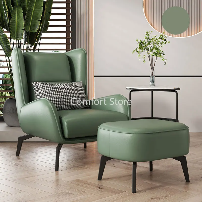 מודרני ספה נורדי סלון כסאות טרקלין, סלון עור PU עצלן הכיסא יוקרה מעצב Chaises דה סלון ריהוט הבית WKYZ התמונה 3