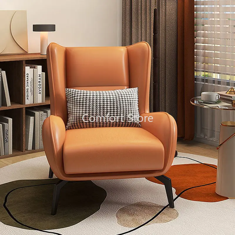 מודרני ספה נורדי סלון כסאות טרקלין, סלון עור PU עצלן הכיסא יוקרה מעצב Chaises דה סלון ריהוט הבית WKYZ התמונה 5