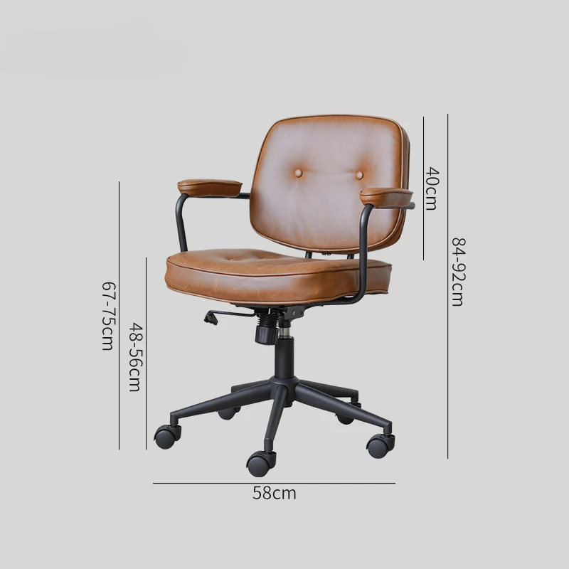 נורדי משחקים ניידים למשרד כסאות מחשב מסתובב הרמת נוח כיסאות במשרד הישיבות Sillon Oficina ריהוט הבית WZ50OC התמונה 3