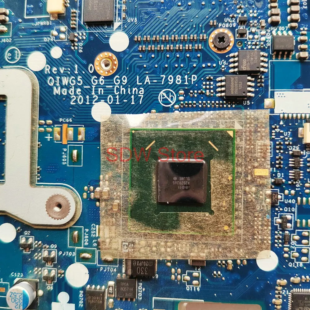 עבור Lenovo G580 המחברת לה-7981P מחשב נייד לוח אם QIWG5_G6 _G9 לה-7981P Mainboard HM76 DDR3 100% מבחן עבודה התמונה 2