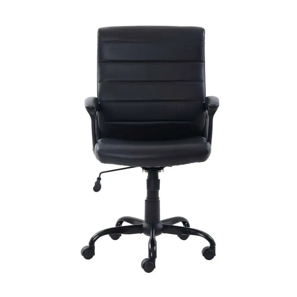 עור אמצע הגב מנהל המשרד של הכיסא, שחור קיפול הכיסא הכיסא רכה על שולחן האוכל הכיסא כורע כיסאות Silla de oficina התמונה 3