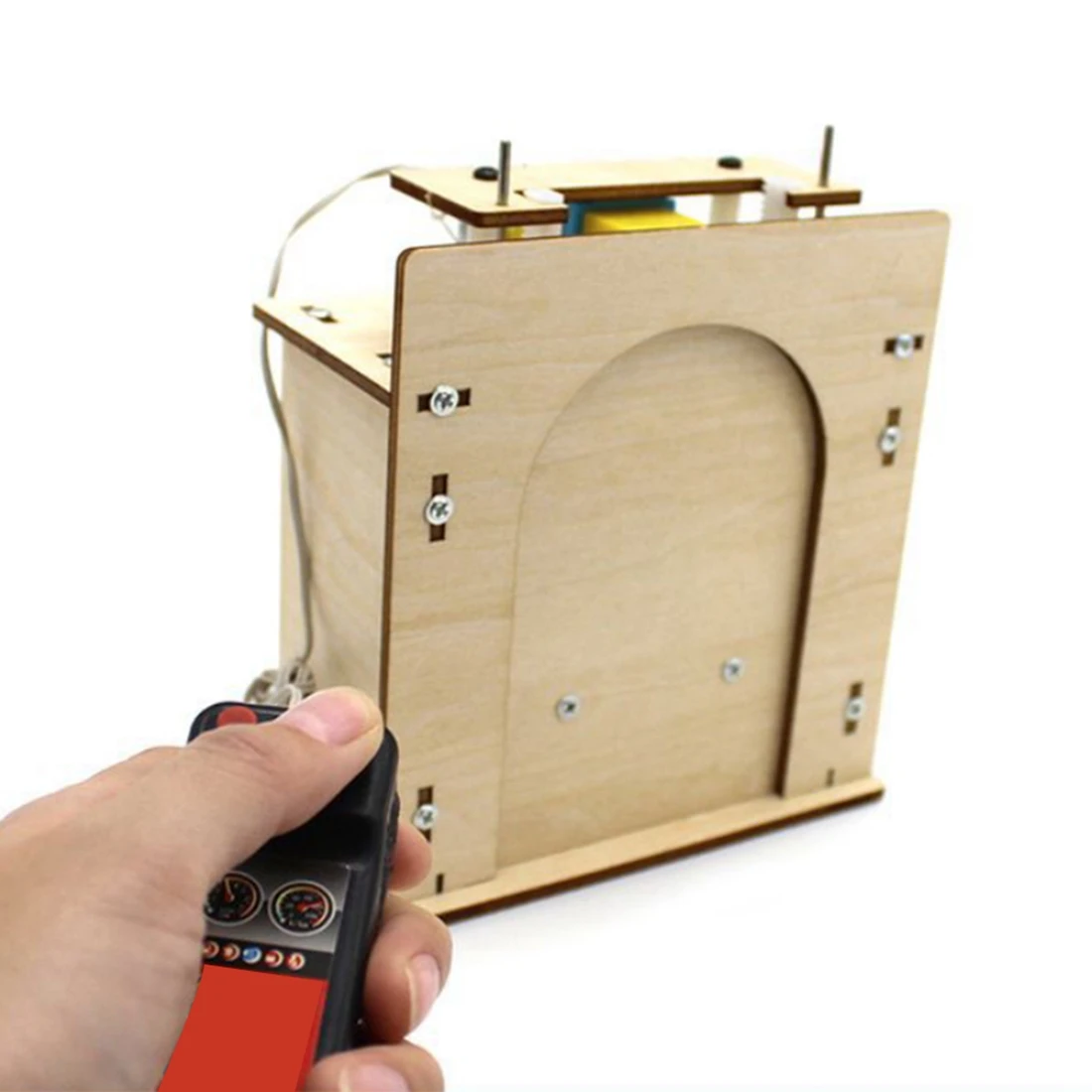 עץ מעלית דלת מס ' 1 מתוצרת עצמית הבית המוסך מודל חשמלי דלת קיט DIY טכנולוגיה גיזמו צעצוע התמונה 2