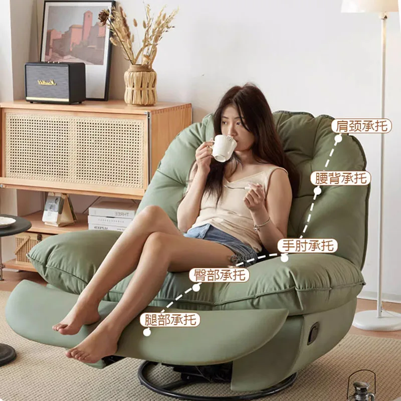 עצלן זרוע הכיסא הנייד המודרני עור מדיטציה נוח יוקרה הכיסא השינה Sillones פארא-Sala De Estar הרהיטים בסלון התמונה 3