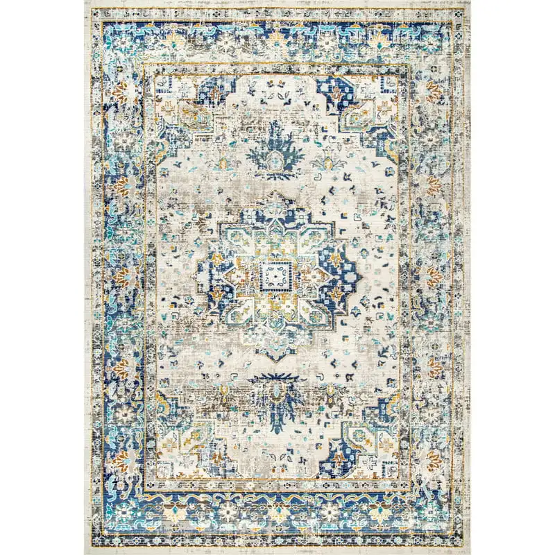 , פרסית-השראה יפה במצוקה הפרסי בהשראת מדליון שטיח: להוסיף קישוט וסגנון לבית שלך! התמונה 0