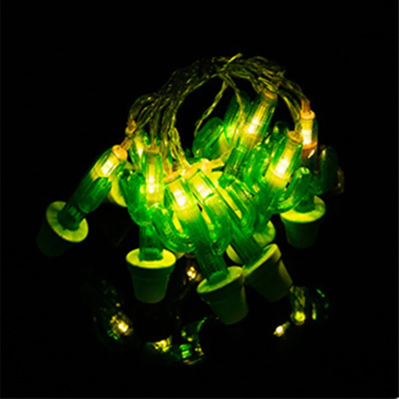 צמח מקוריות הסוללה מנורת לילה קקטוס סיר אור קישוט חדר השינה קטן צבע אורות אורות מהבהבים אורות מחרוזת התמונה 5