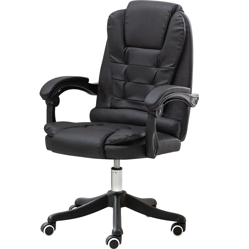 שחור הבוס כיסא כיסא משרדי ארגונומי רך ונוח המשרד המחשב בבית הכסא קבוע את היד הכסא המסתובב הצעה מיוחדת התמונה 0