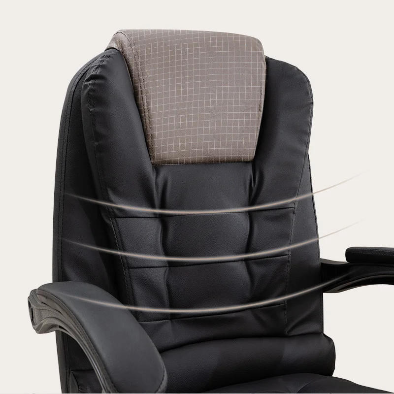 שחור הבוס כיסא כיסא משרדי ארגונומי רך ונוח המשרד המחשב בבית הכסא קבוע את היד הכסא המסתובב הצעה מיוחדת התמונה 4