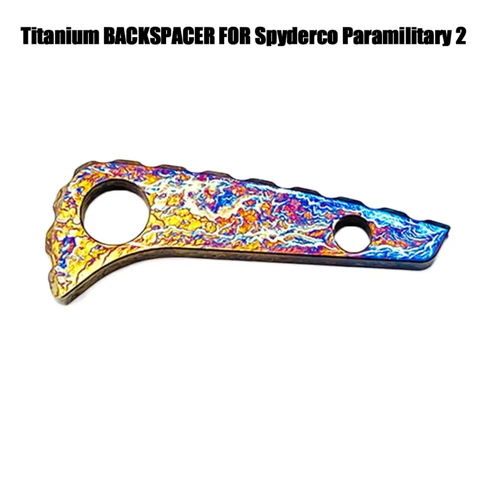 1pc Craquelure סגנון סגסוגת טיטניום TC4 סכין Backspacer חזרה Spacer אמיתי צבאיים. 2 C81 PARA2 עמוד השדרה Q9P2 התמונה 3