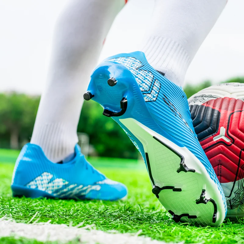 JIEMIAO מקצועי כדורגל גברים נעליים נמוכה העליונה FG/TF אנטי להחליק קרסול נעלי כדורגל חיצוני דשא Futsal אימונים נעלי כדורגל התמונה 5
