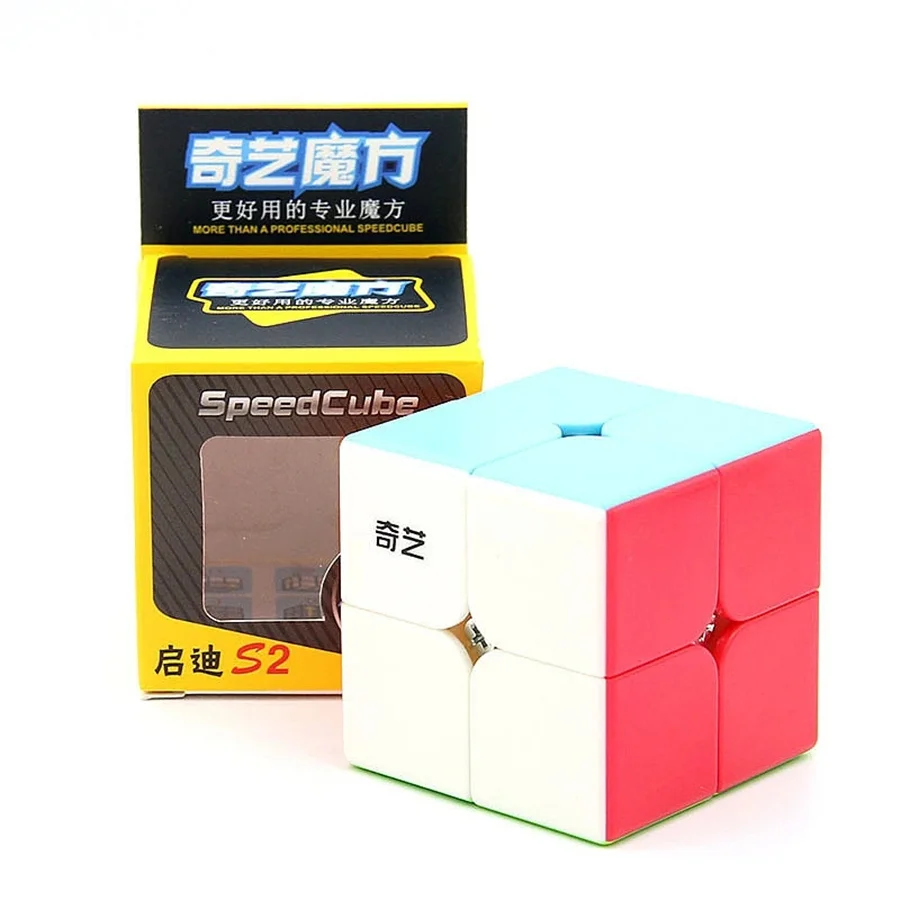 QiYi QiDi S2 2x2 קסם מהירות הקוביה מקצועי Stickerless פאזל לילדים מתנות Qiyi QiDi W Magic Cube צעצועים חינוכיים התמונה 0