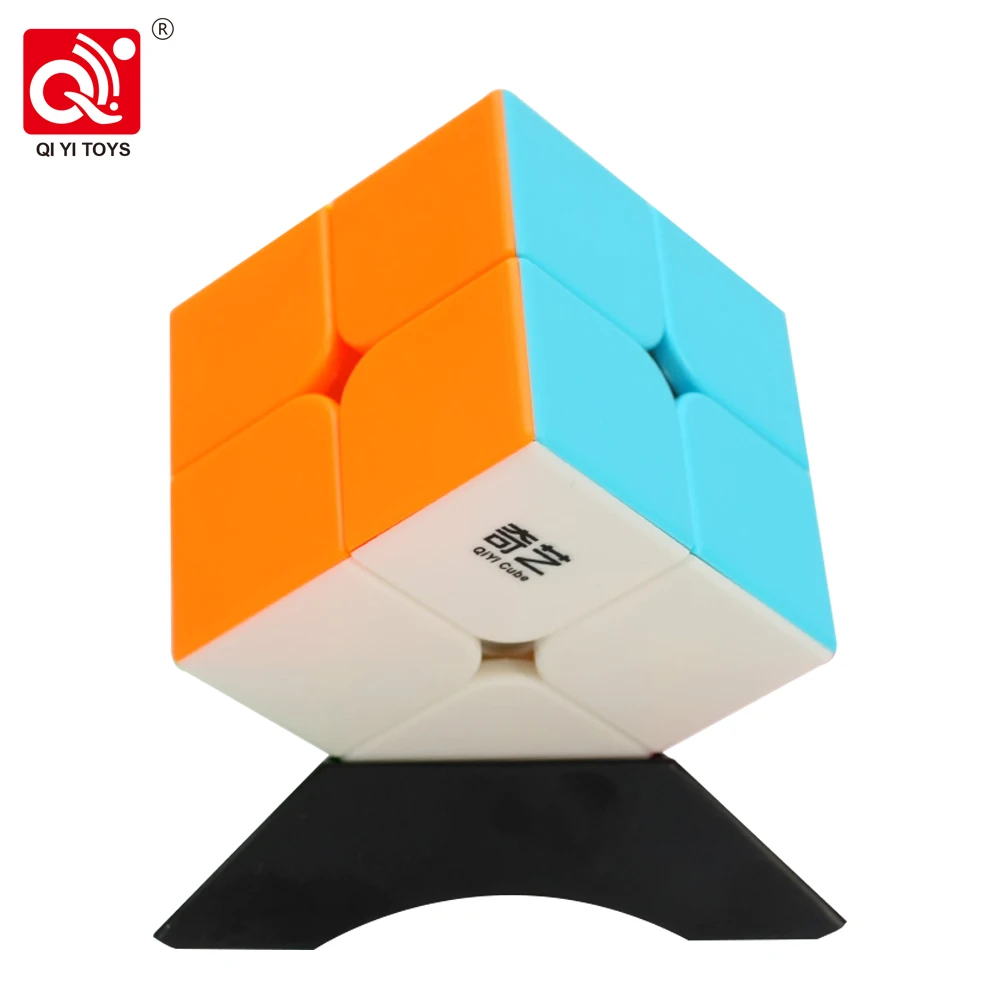 QiYi QiDi S2 2x2 קסם מהירות הקוביה מקצועי Stickerless פאזל לילדים מתנות Qiyi QiDi W Magic Cube צעצועים חינוכיים התמונה 2