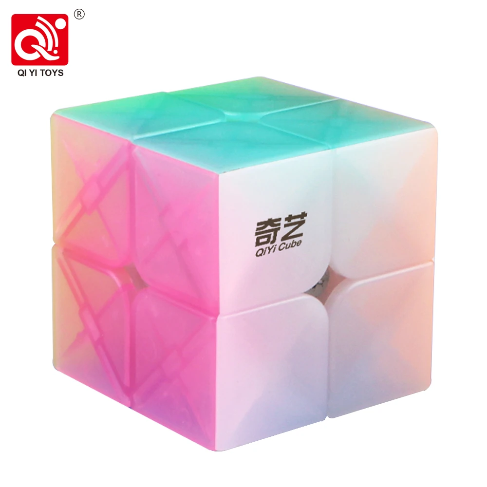 QiYi QiDi S2 2x2 קסם מהירות הקוביה מקצועי Stickerless פאזל לילדים מתנות Qiyi QiDi W Magic Cube צעצועים חינוכיים התמונה 4