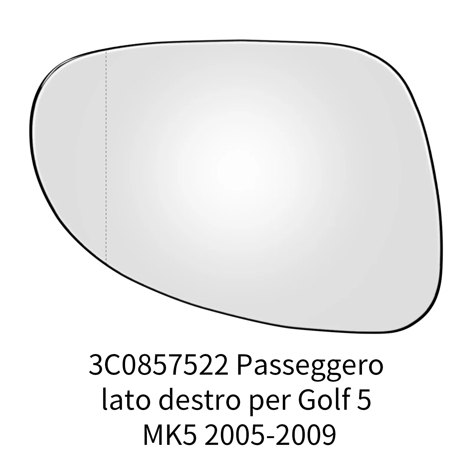 נכון בצד הנוסע המראה הכחול האחורית זכוכית High Definition אביזרים חלקי חילוף תחליף גולף MK5 התמונה 2
