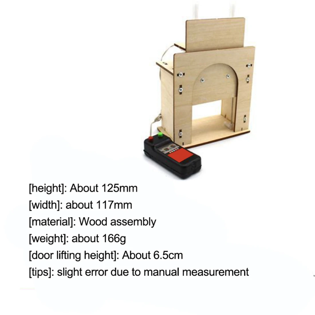 עץ מעלית דלת מס ' 1 מתוצרת עצמית הבית המוסך מודל חשמלי דלת קיט DIY טכנולוגיה גיזמו צעצוע התמונה 4